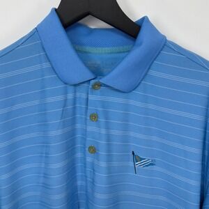 Nike Golf DriFIT Short Sleeve Polo Shirt Mens Large Blue Plainfield Country Club